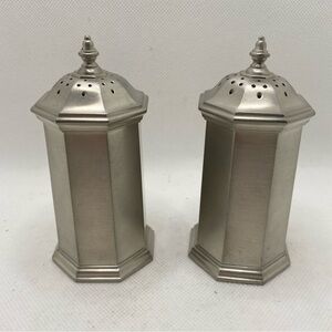 Elegant Gorham Pewter Salt and Pepper Shakers